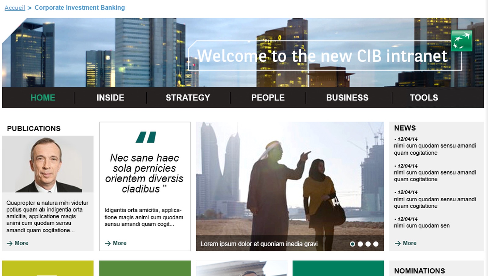 BNP Paribas CIB, Echonet intranet for BNP Paribas CIB