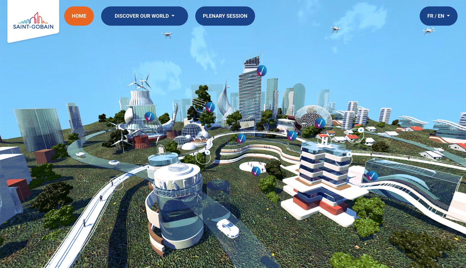 Saint-Gobain, 3D platform for the Saint-Gobain Capital Market Day